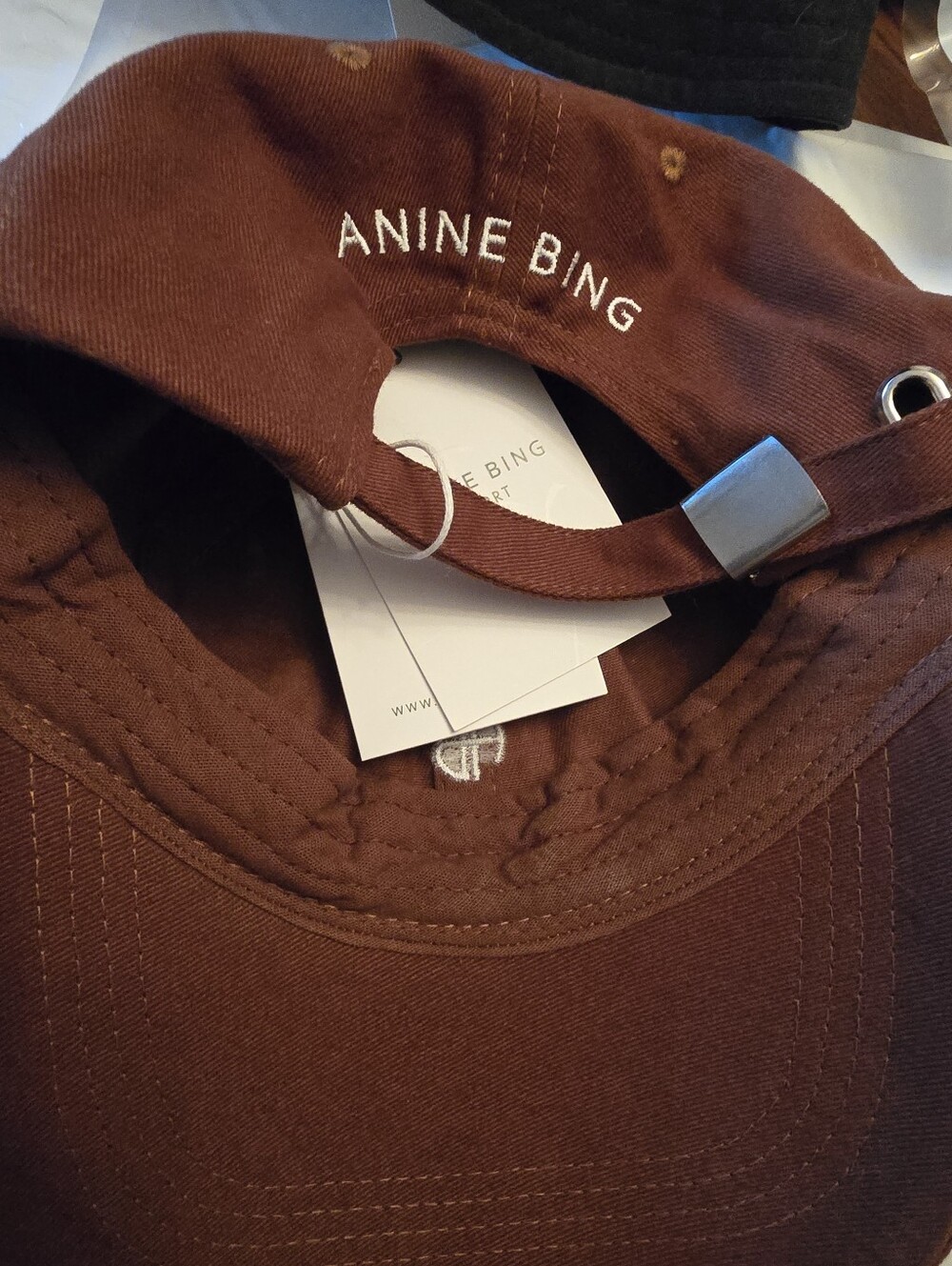 Anine Bing Rust Brown Embroidered Logo Cap. NWT Fall Winter Game Gift - Picture 2 of 4